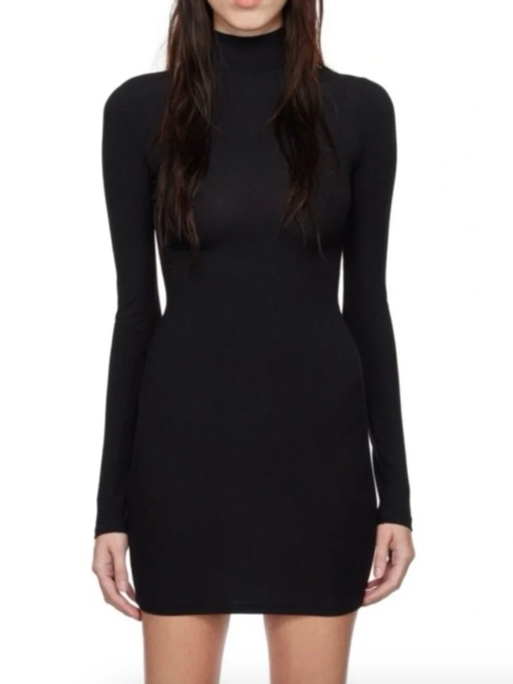 NWOT SKIMS Black Soft LoungeTurtleneck Minidress 2x